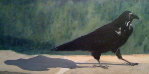 Raven, Olympic Drive 
Acrylic on canvas 
Dimensions