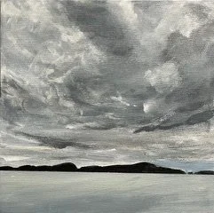 Views from Yellow Point, Vancouver Island IV 
Acrylic on canvas 
10” x 10"