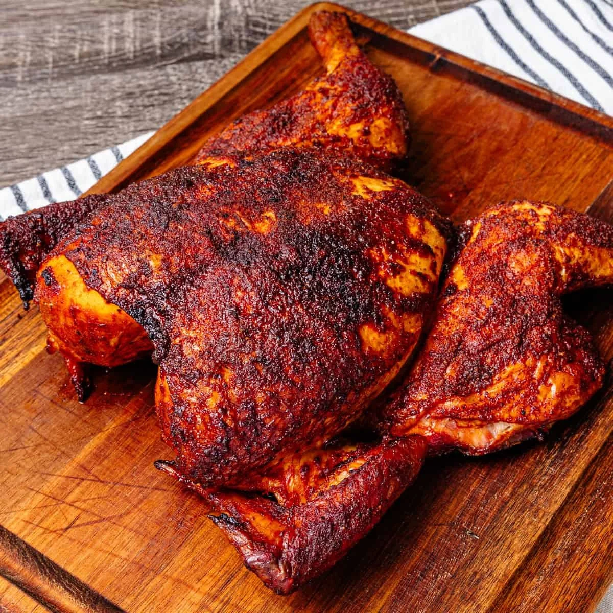 Smoked Beer Can Chicken with Hickory Flavor