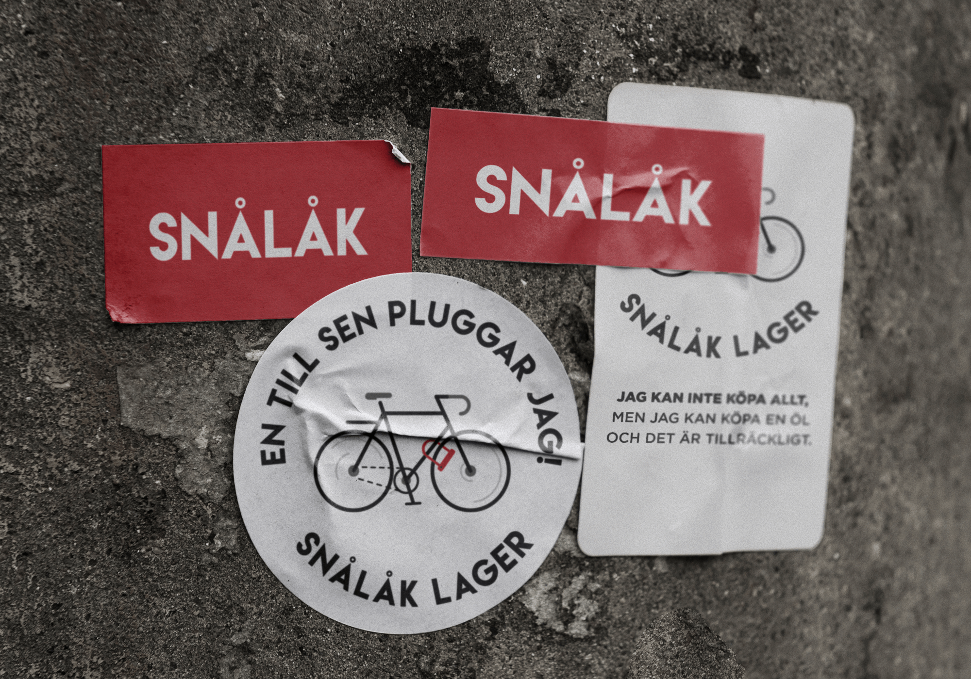 Snalak brand sticker, alternate version