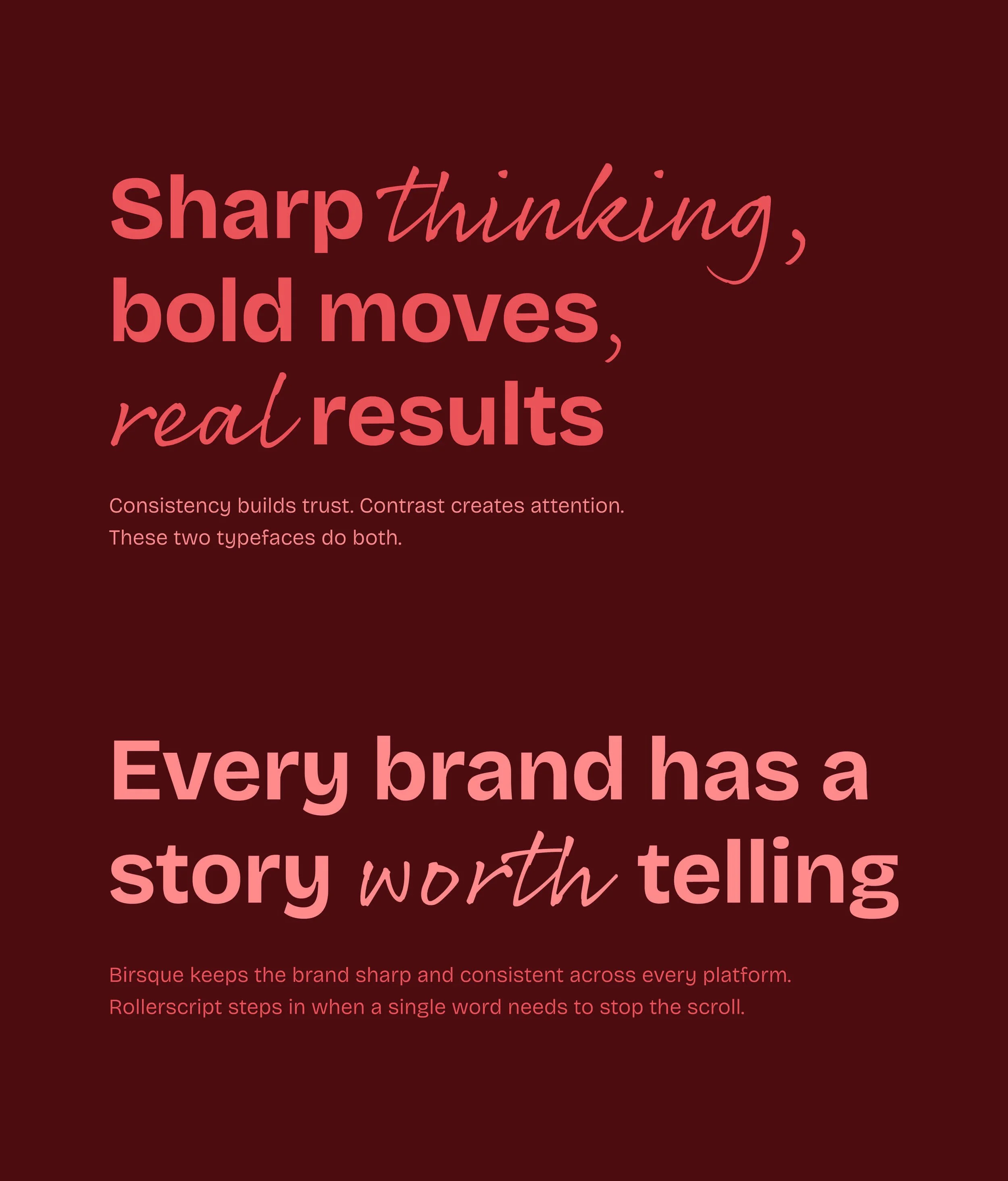 United Insights typography in use, headline example