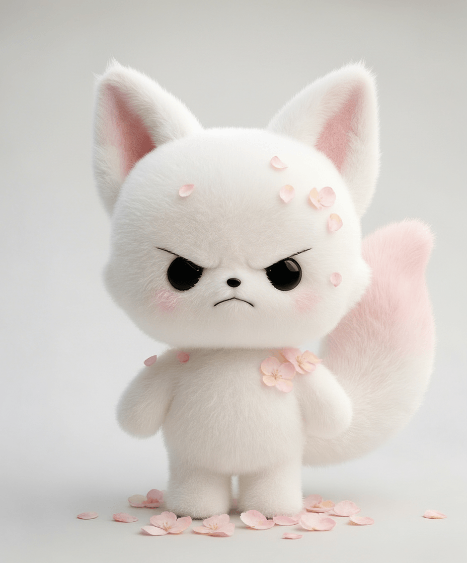 AI-generated illustration of an angry teddy bear character