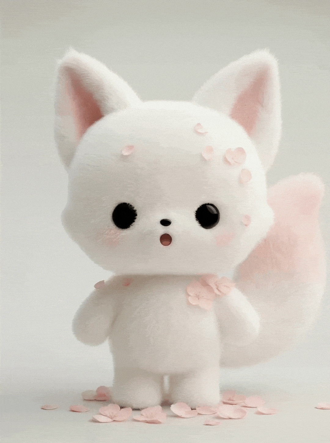 Animated AI-generated teddy bear showing emotion transition