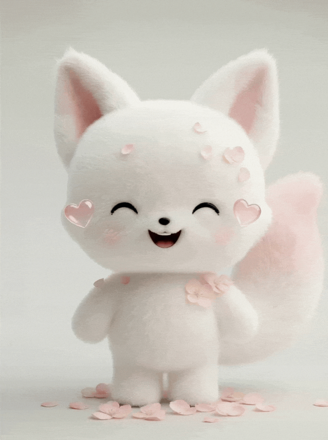 Animated AI-generated teddy bear character, smooth transition animation