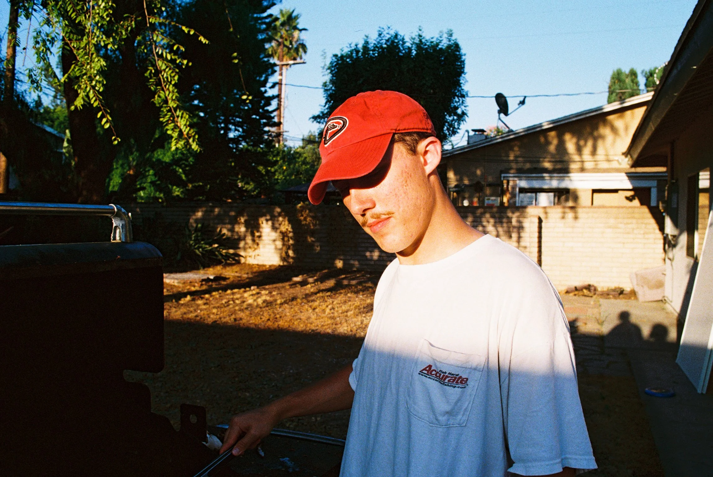 sky cannon in his backyard, north hills ca, 2025