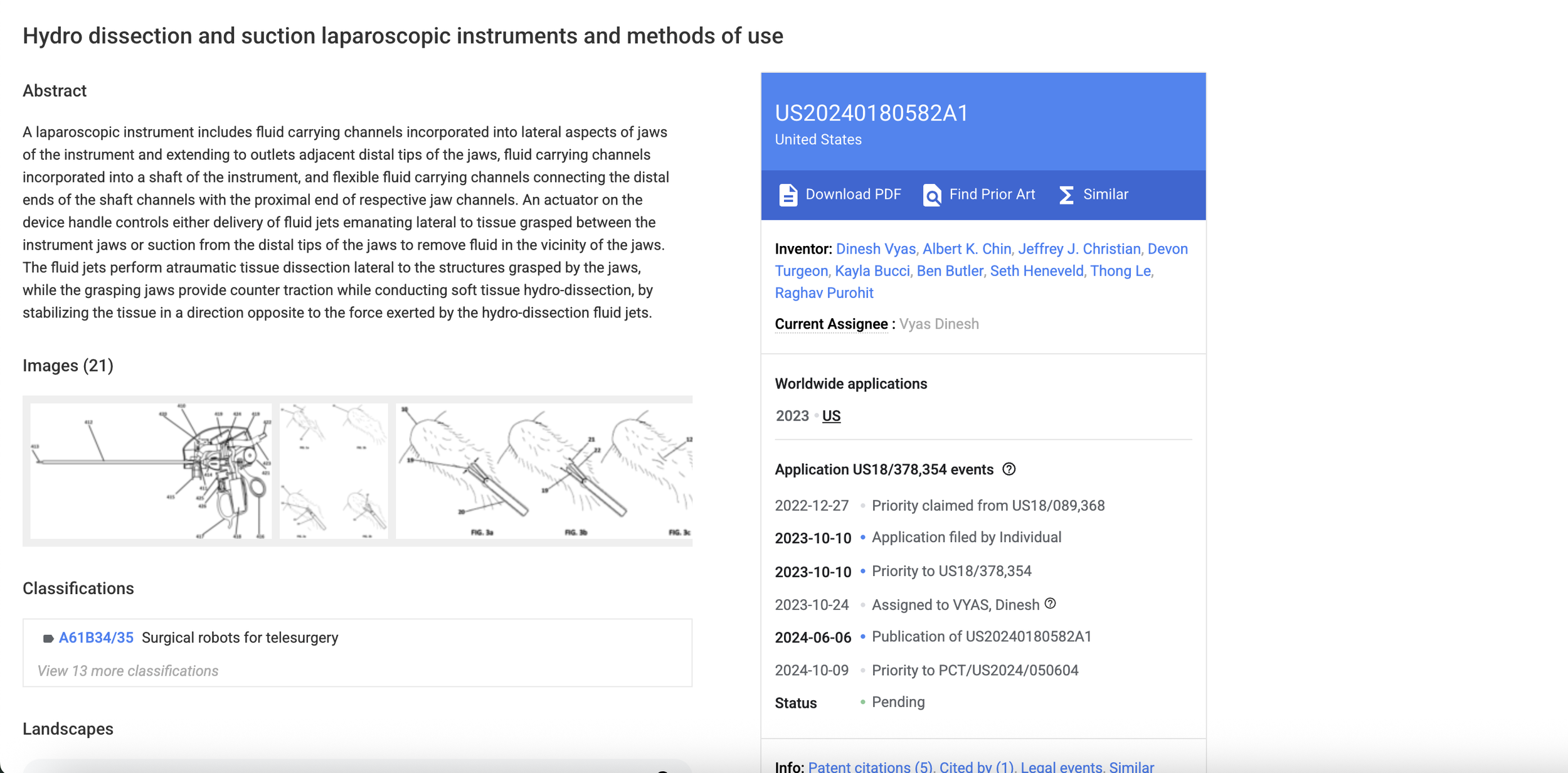 New Patent Published: Advancing Laparoscopic Surgery with Hydro Dissection and Suction Forceps
