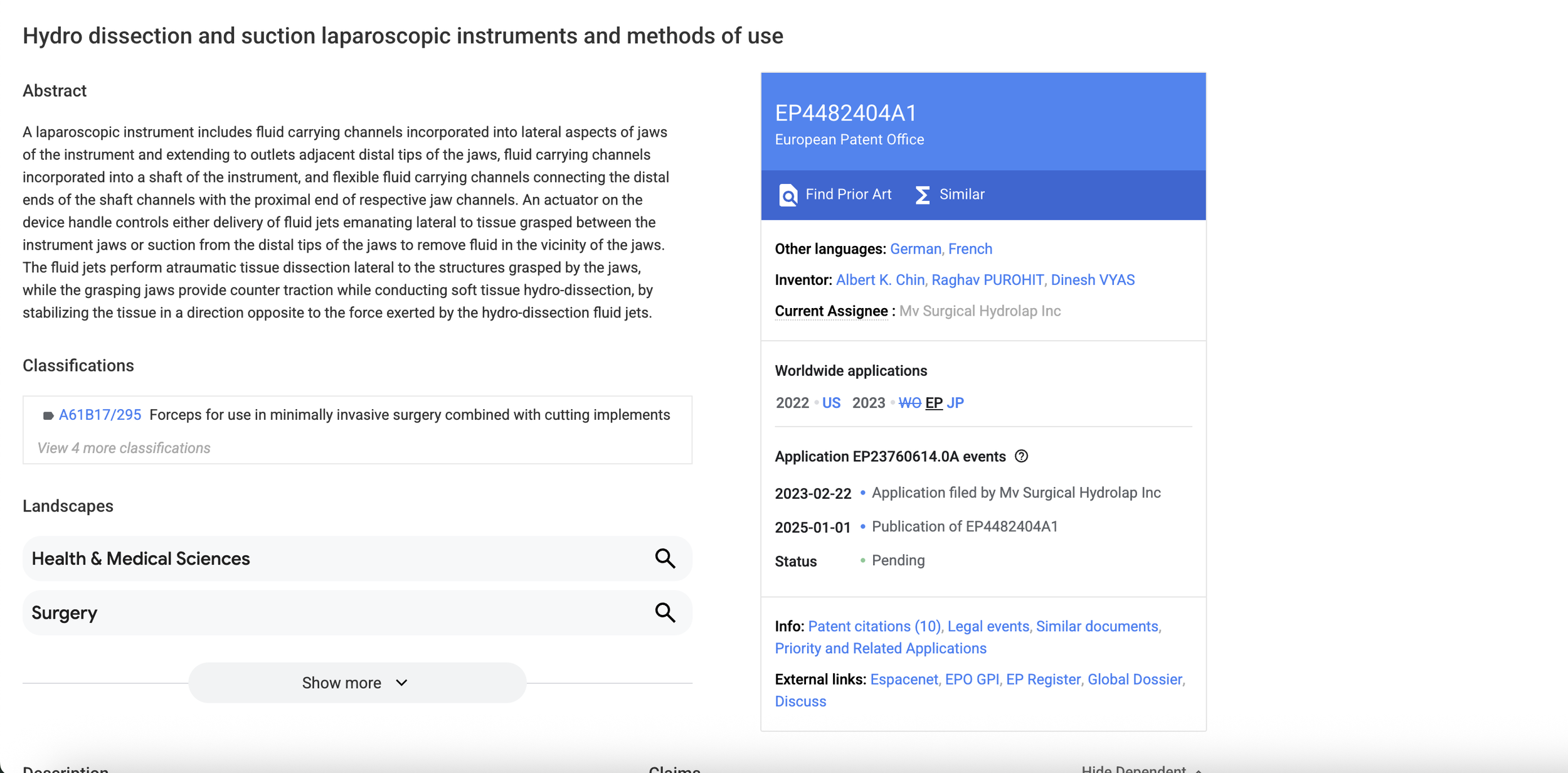 New Patent Published: Suction-Irrigator Dissector