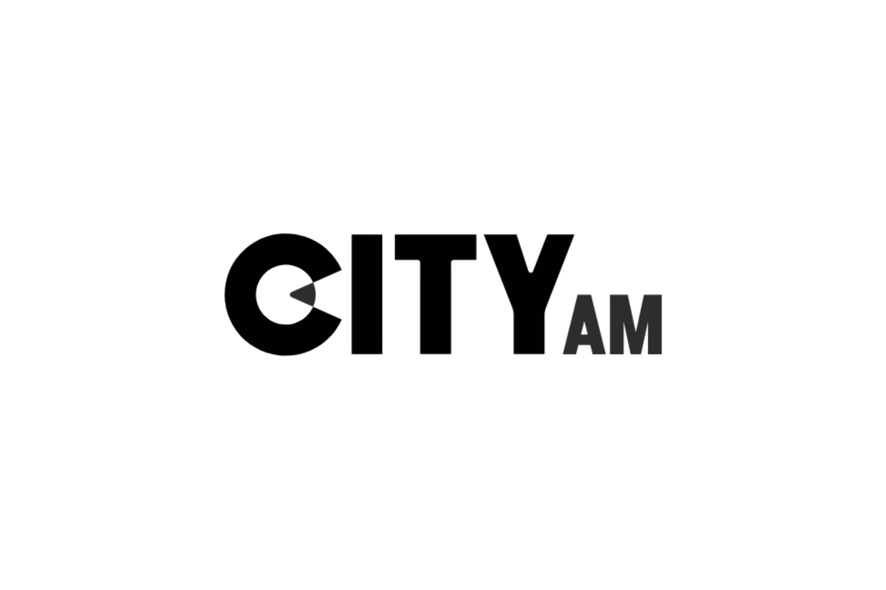 Black text saying "I'M A CITY" with the word "CITY" in bold and gray, on a transparent background.