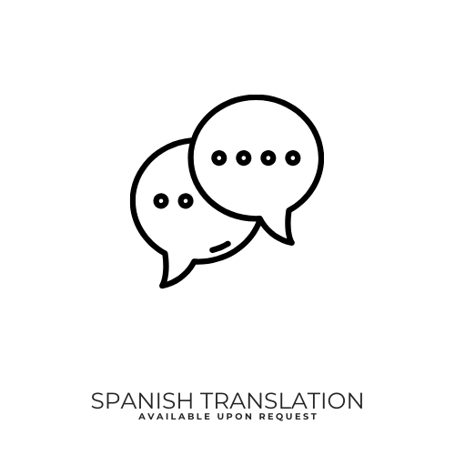 Conversation bubbles demonstrating that Spanish translation services are available with We Serve Mobile Notary services.