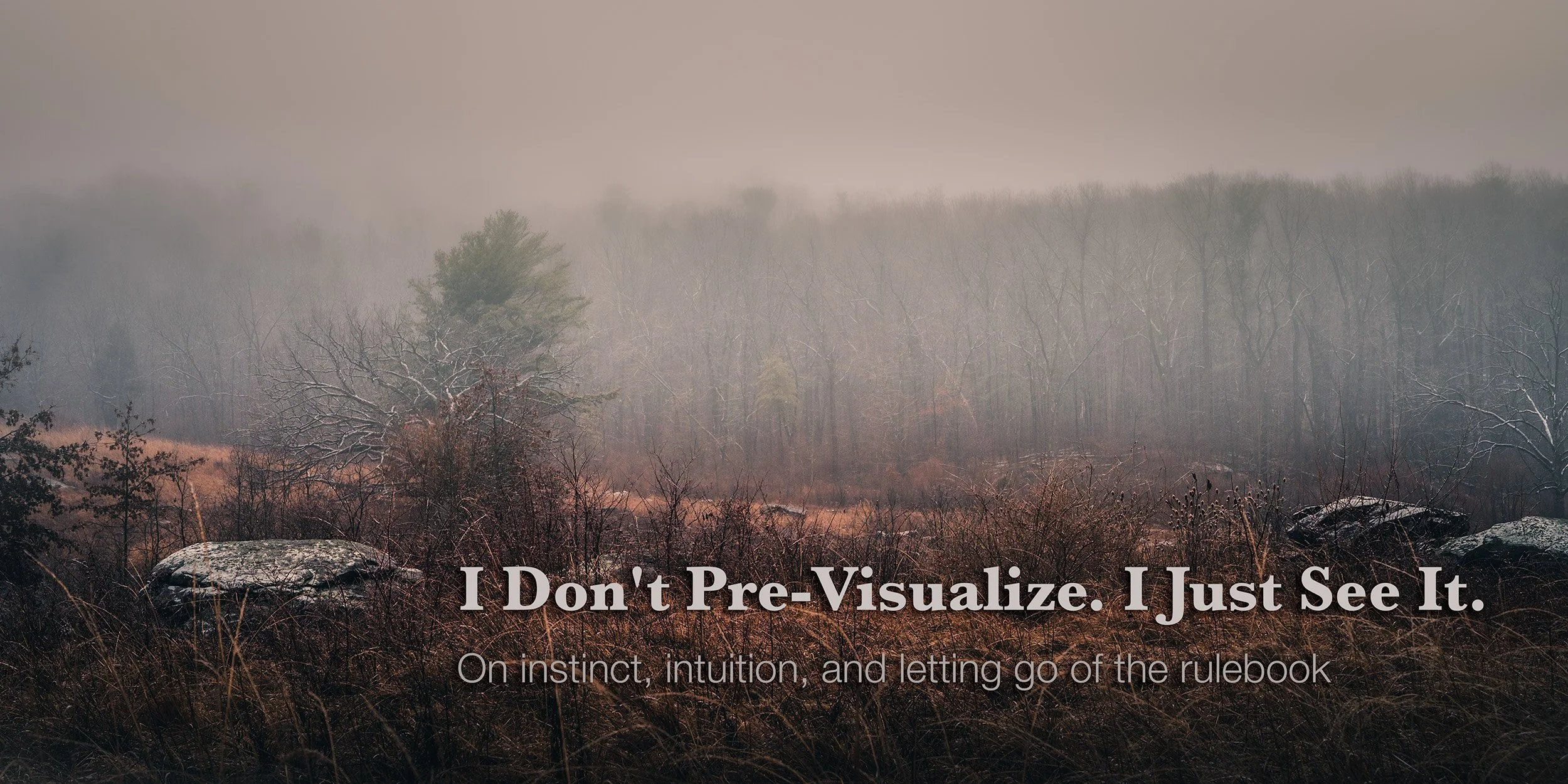 I Don't Pre-Visualize. I Just See It.