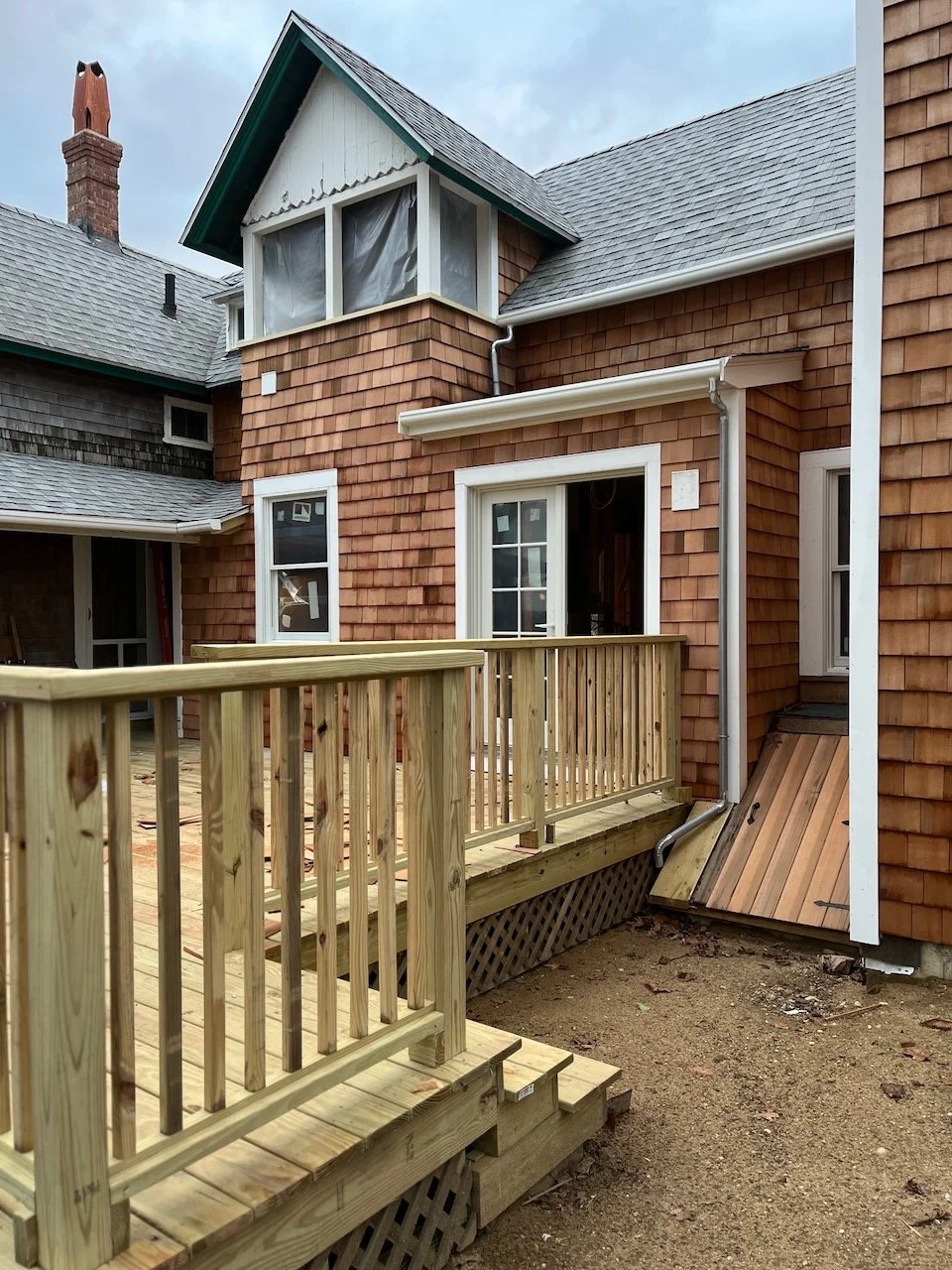 Custom home design-build exterior Oak Bluffs, MA Martha's Vineyard | Veng Design and Remodel MV