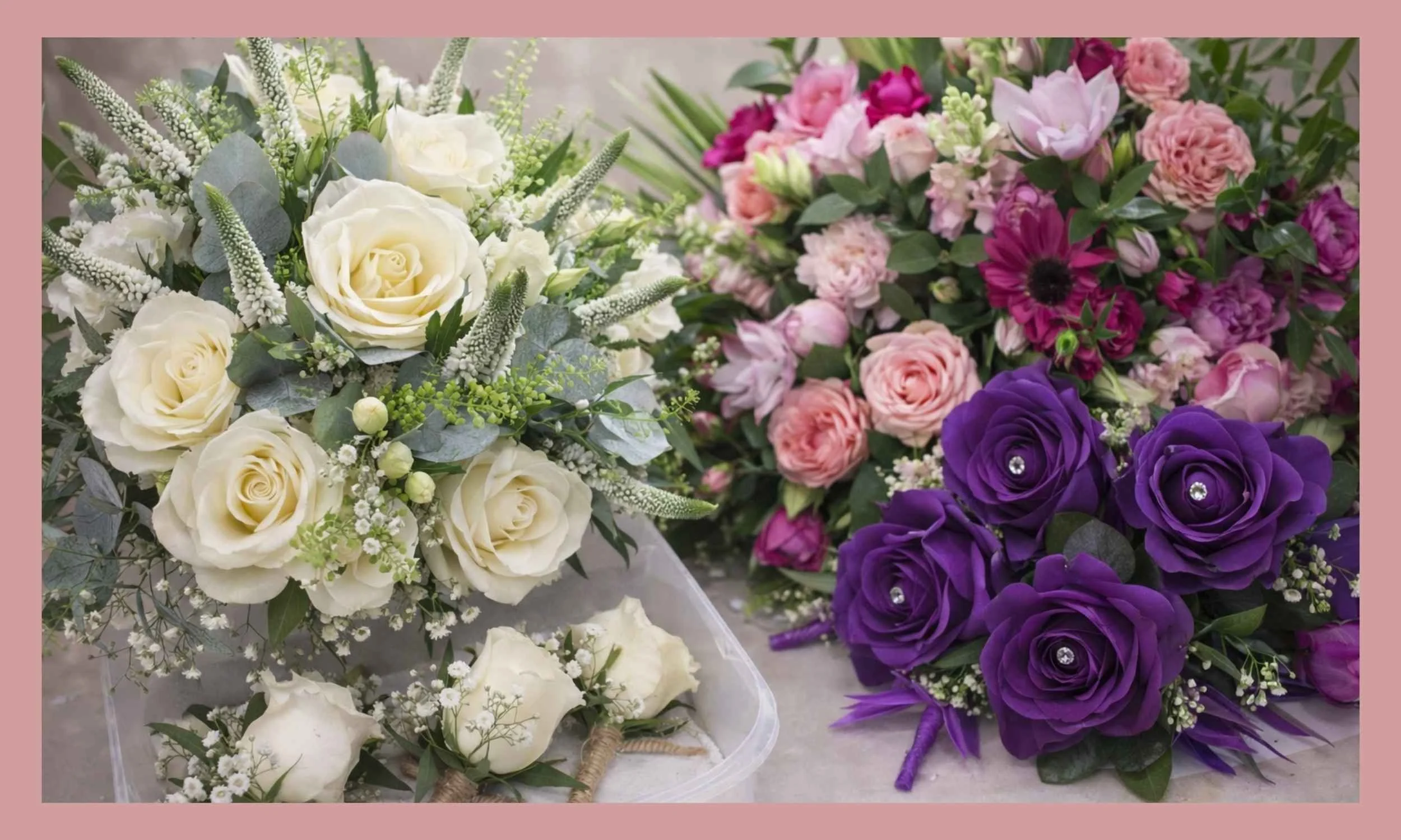 Beautiful pastel flower arrangements for weddings