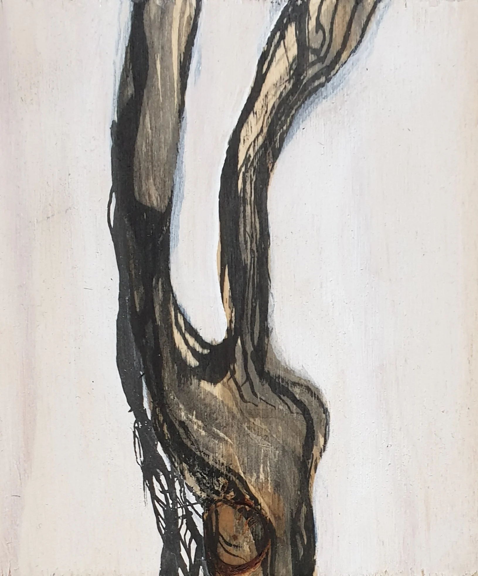 hout II - serie III | gemengde techniek op paneel | 2021 | 15x18 cm