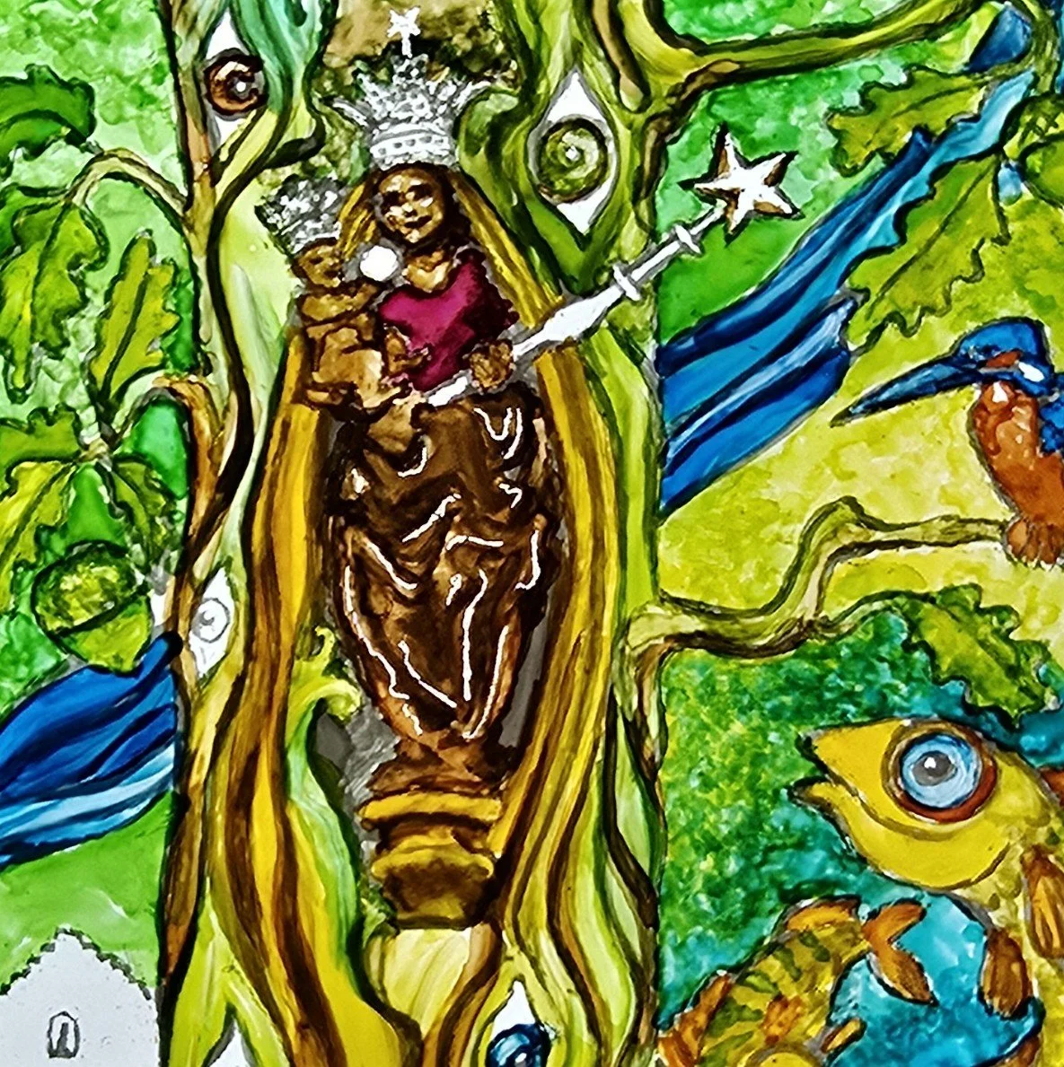 glasschildering detail