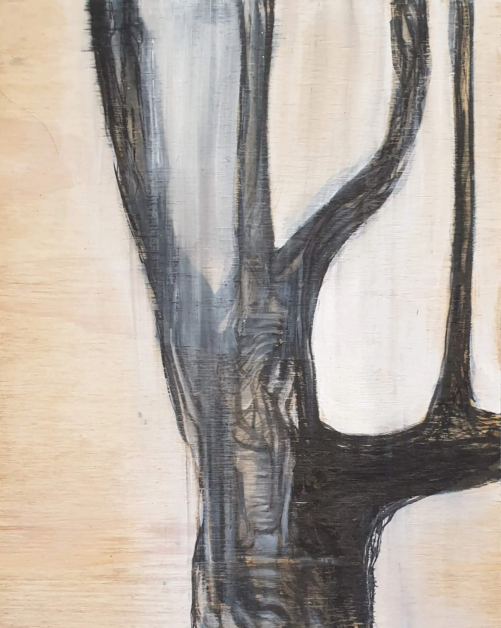 houtwerk III | gemengde techniek op paneel | 2021 | 24x30 cm