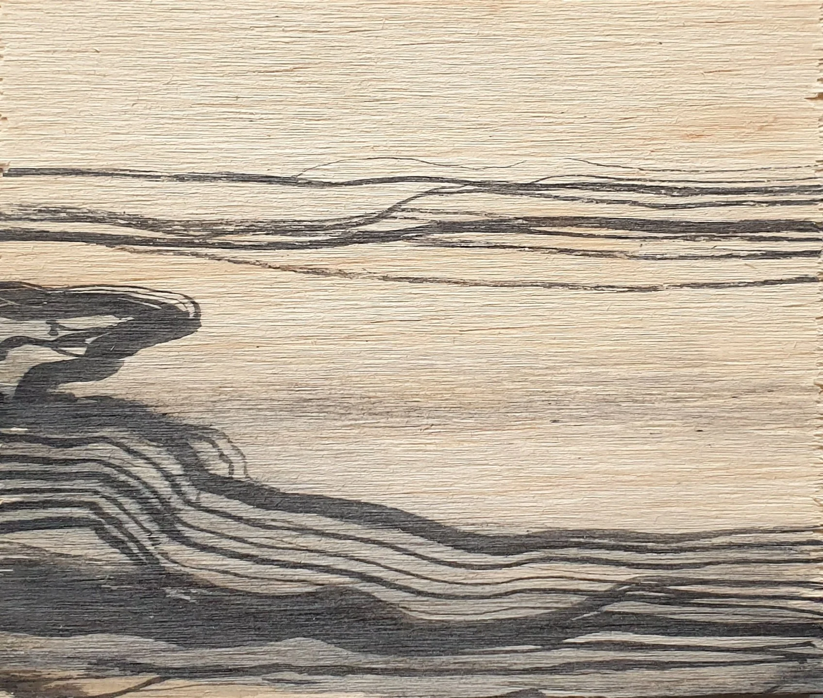 land[E]scape III | oost-indische inkt op paneel | 2021 | 18x15 cm