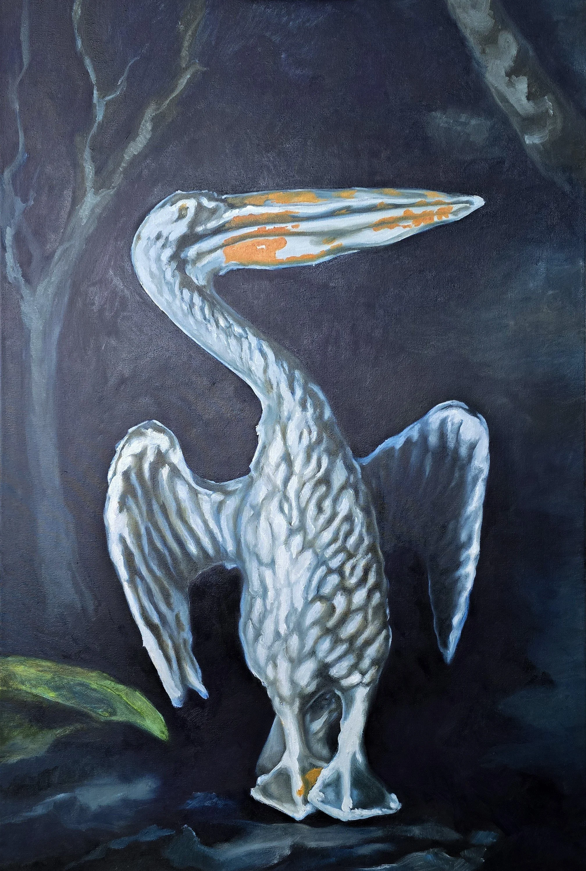 Made in China - Pelikaan | olieverf op linnen | 2025 | 80x120 cm