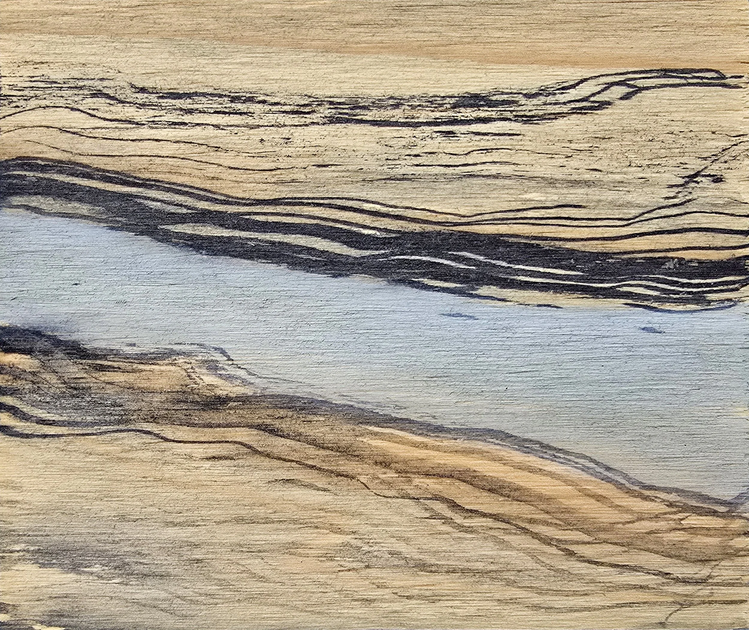 land[E]scape II | gemengde techniek op paneel | 2021 | 18x15 cm