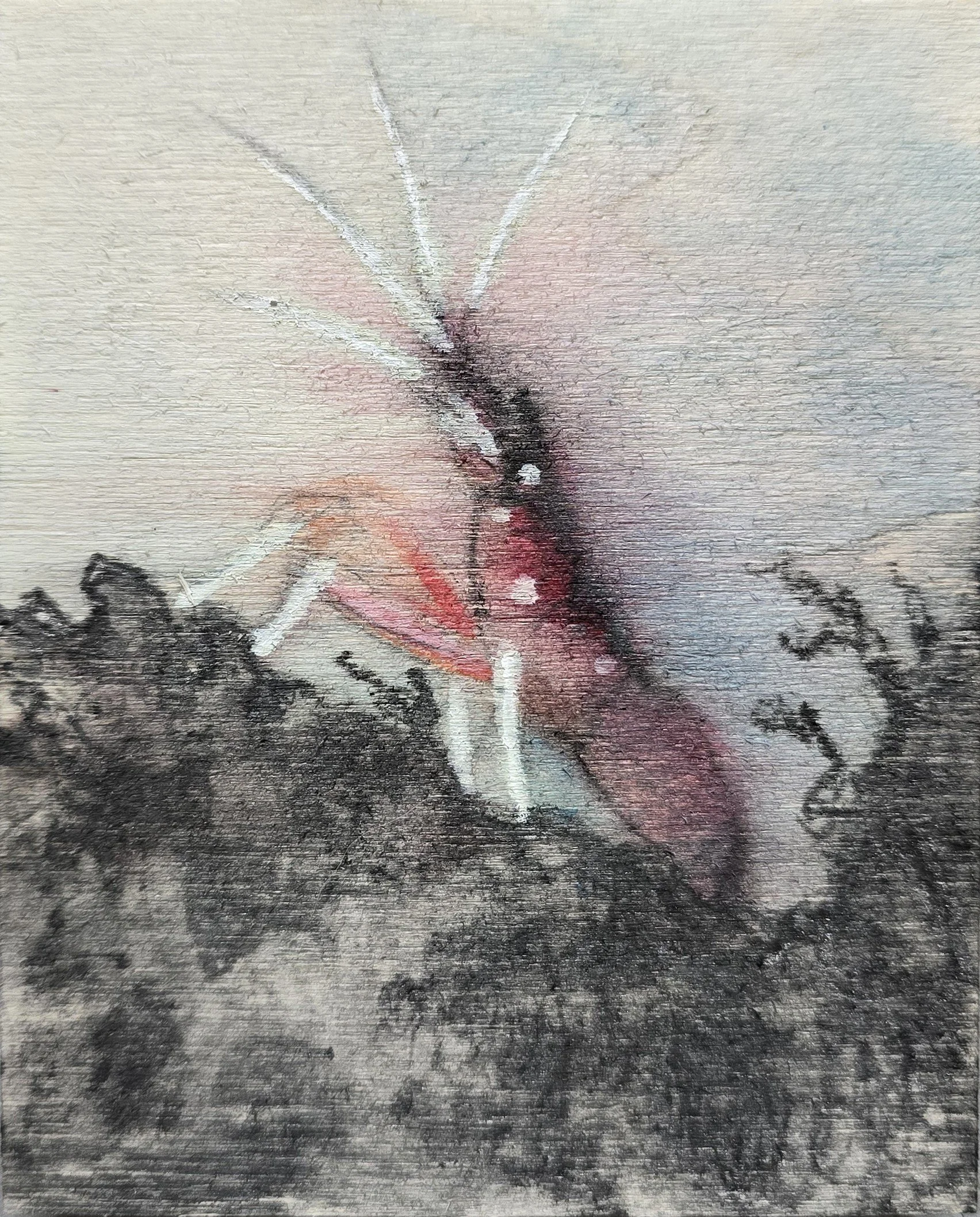 Aquatilibus 7 | gemengde techniek op paneel | 2025 | 8x10 cm