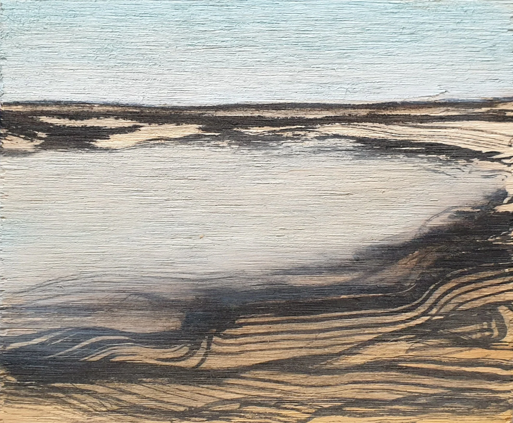 land[E]scape VI | gemengde techniek op paneel | 2021 | 18x15 cm