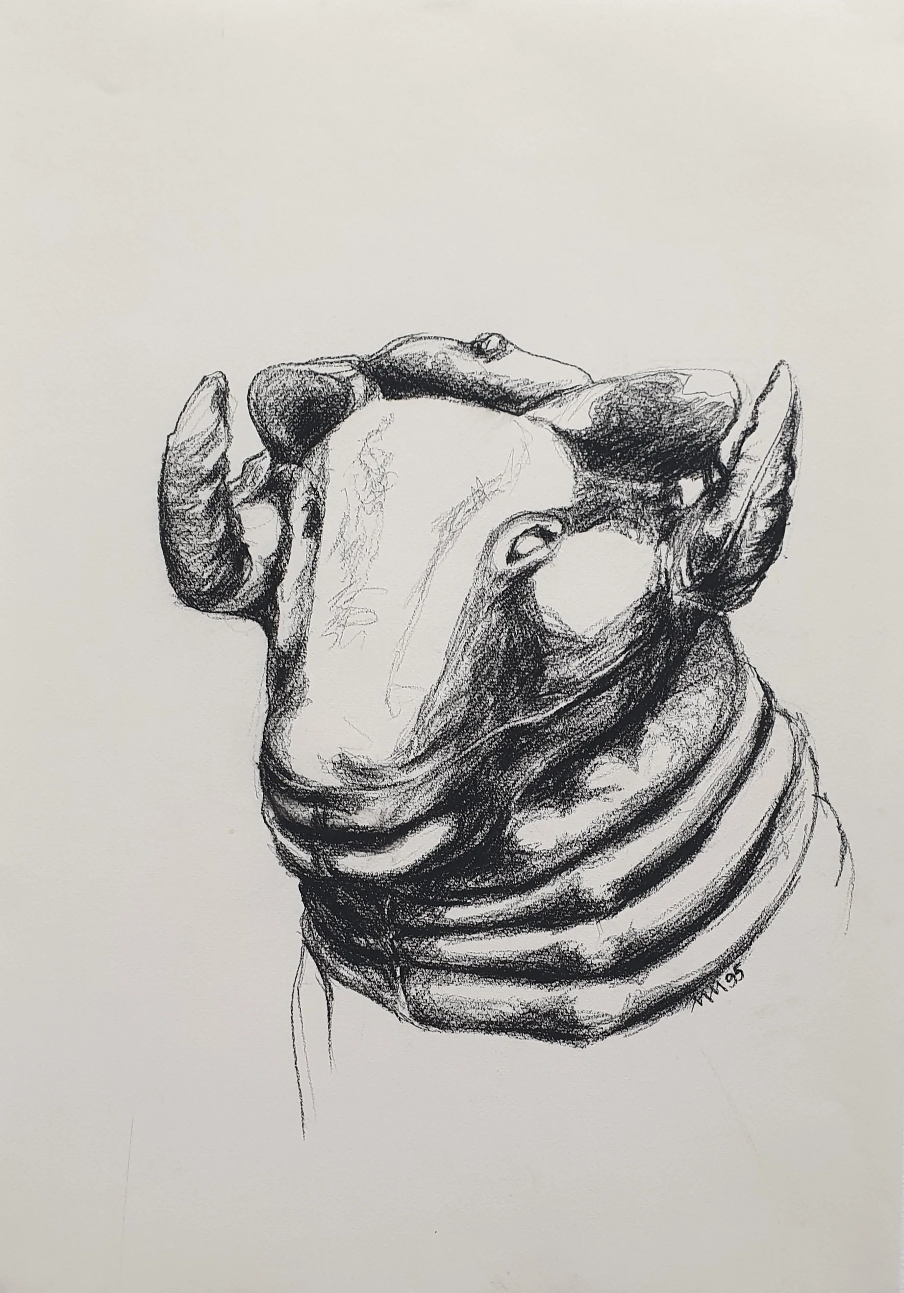 Made in China - Ram | Siberisch krijt op papier | 43 x 61 cm | 1995