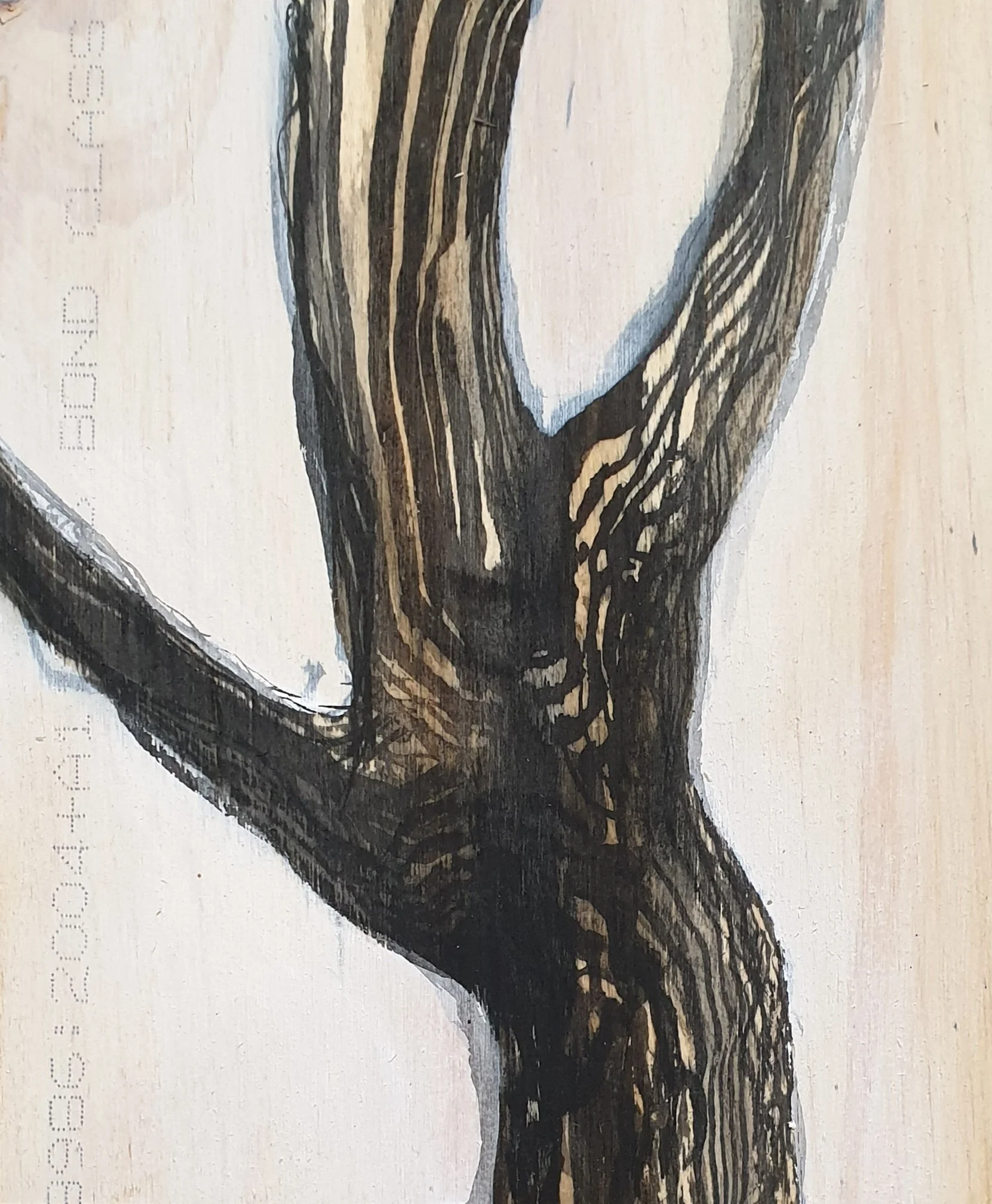 hout V - serie III | gemengde techniek op paneel | 2021 | 15x18 cm