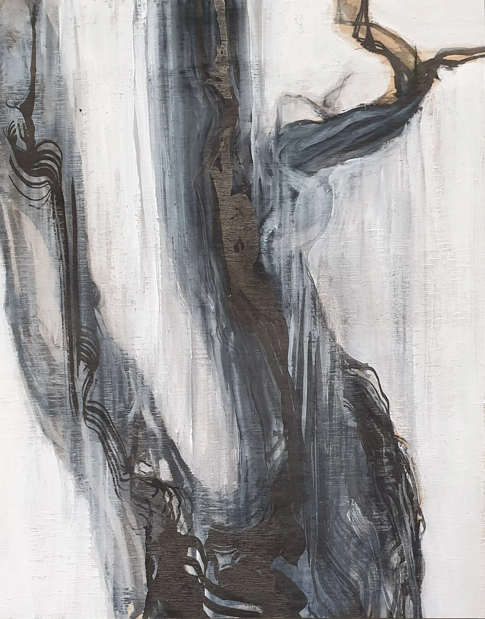 houtwerk I | gemengde techniek op paneel | 2021 | 24x30 cm