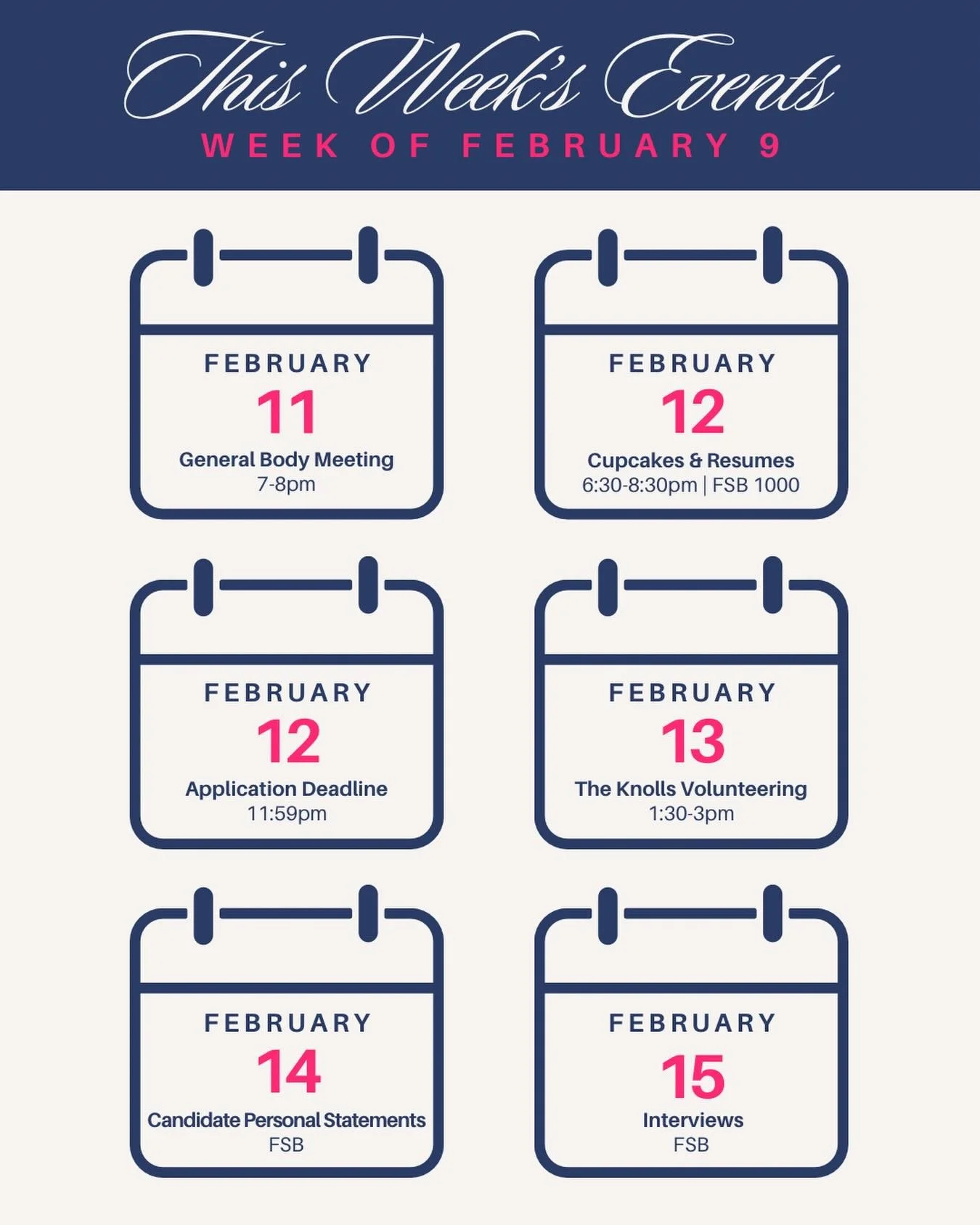 It&rsquo;s a big week at MUWIB! ✨ 

General Body Meeting, Cupcakes &amp; Resumes, volunteering at The Knolls, and the final steps of recruitment are all happening this week.

🔔 Applications are still open! Submit yours through the link in our bio be