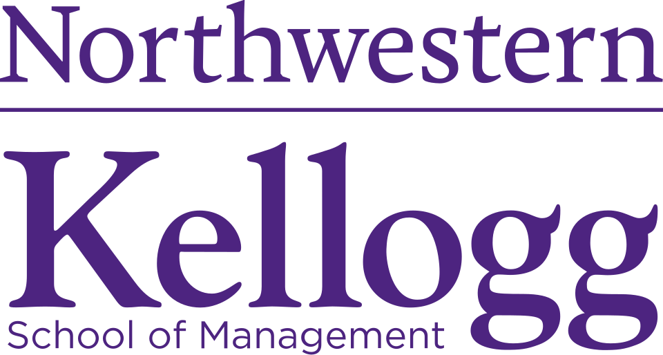 Logo of Northwestern Kellogg School of Management with purple text and a purple line above the words.