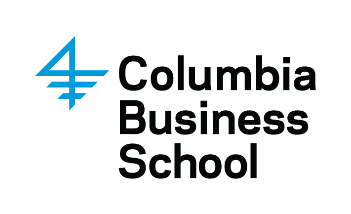 Logo of Columbia Business School with a blue number 4 symbol.