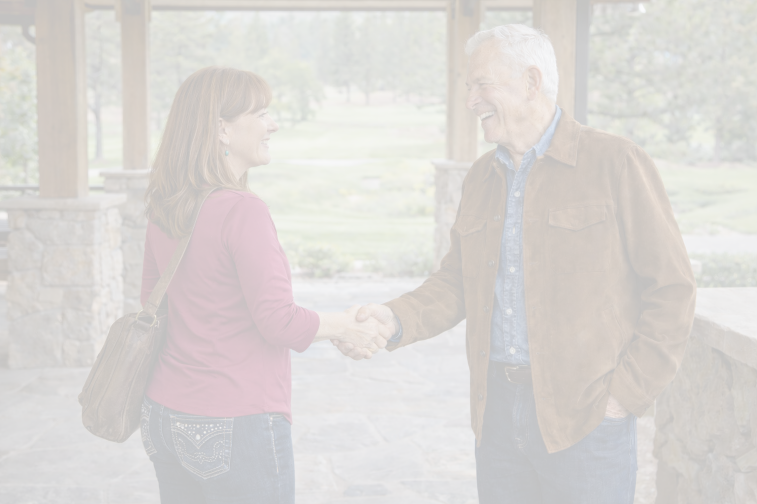 Consultant saying goodbye to a satisfied client..