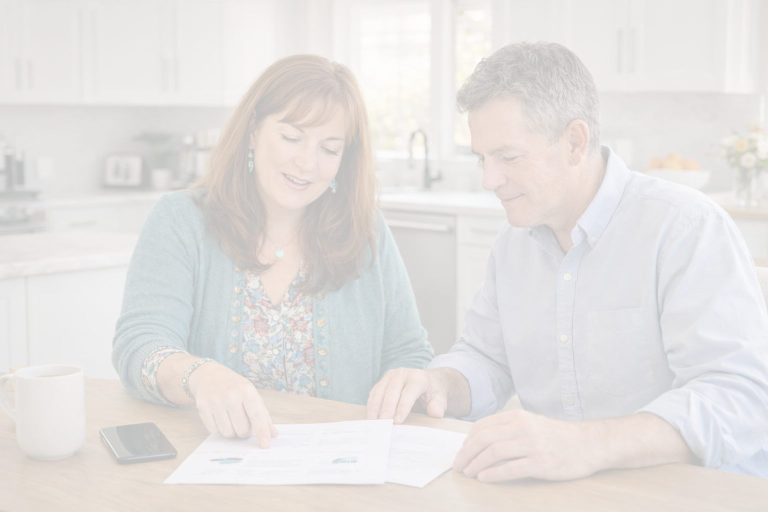 Consultant and client agreeing on a plan