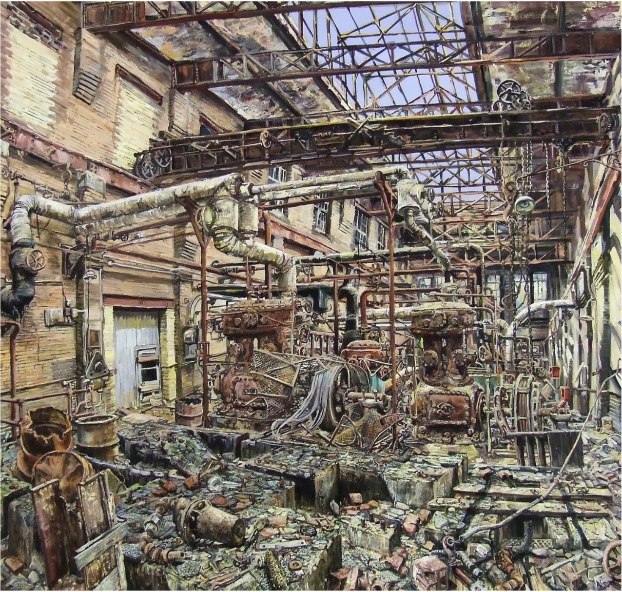 "Husked", 2009
68 X 72, oil on canvas
