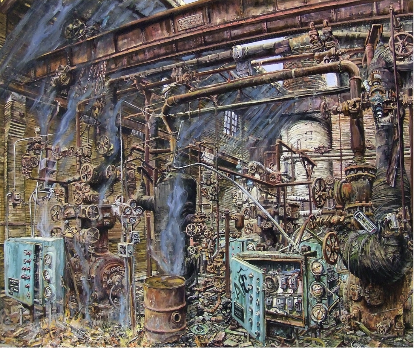 "Put Out", 67 x 79 inches, 2010
oil on canvas