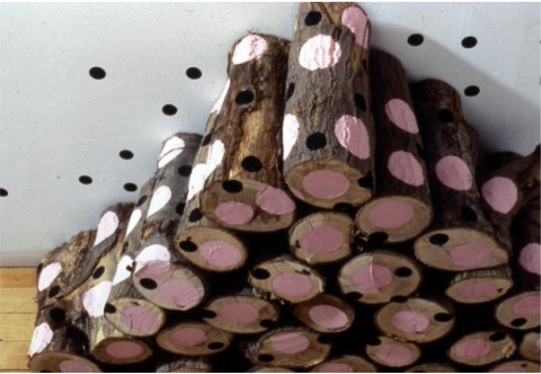 Wood Pile, wood and paint, 1998