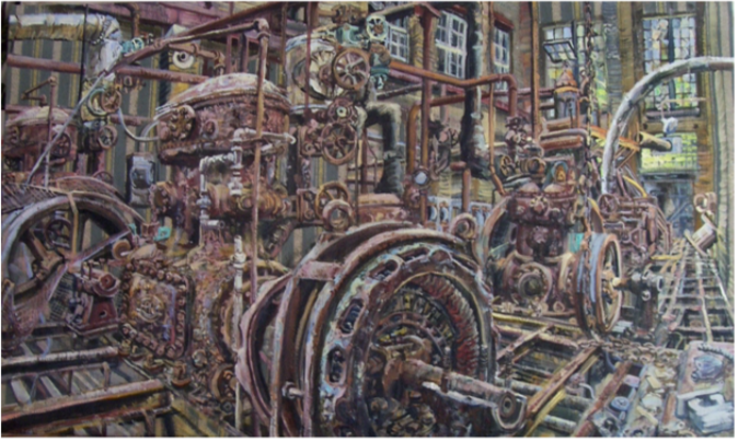 "Mousetrap Study", 2010
oil on fabric