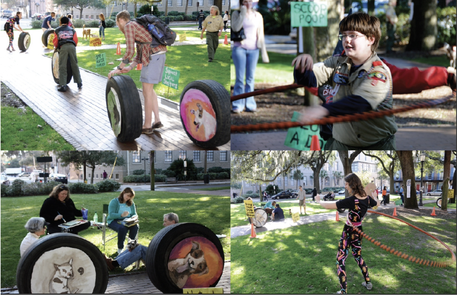 "Day of the Dog", 2009, 2/2
Collaboration with Boy Scouts of America, Animal Control, Daiss Tires, and SCAD graduate students,
