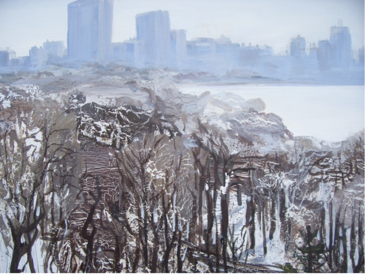 "Central Park, Winter"
2003
oil and acrylic on canvas
68" x 74" 