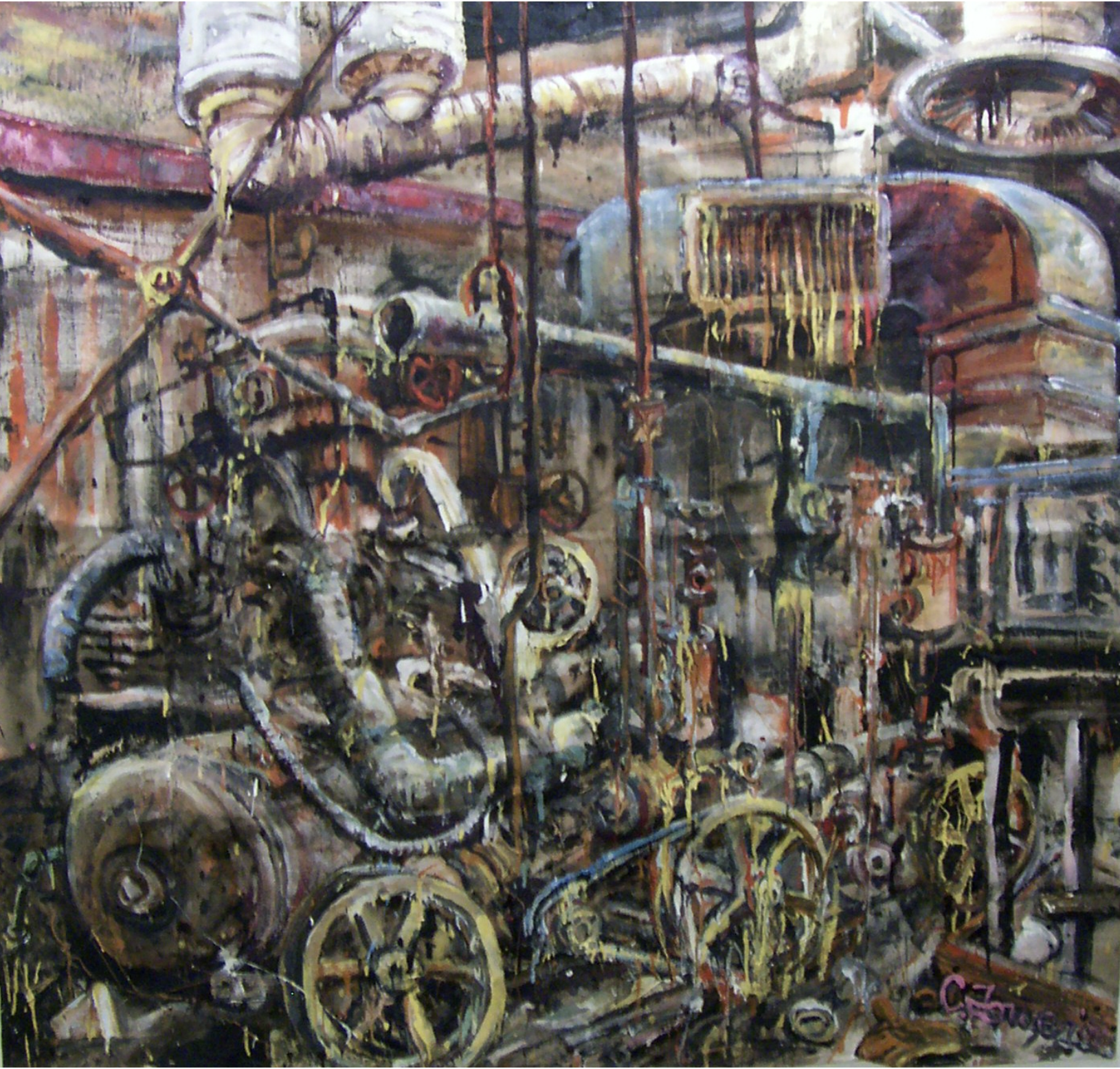 Surge
2008
enamel on dropcloth
56"x 62"