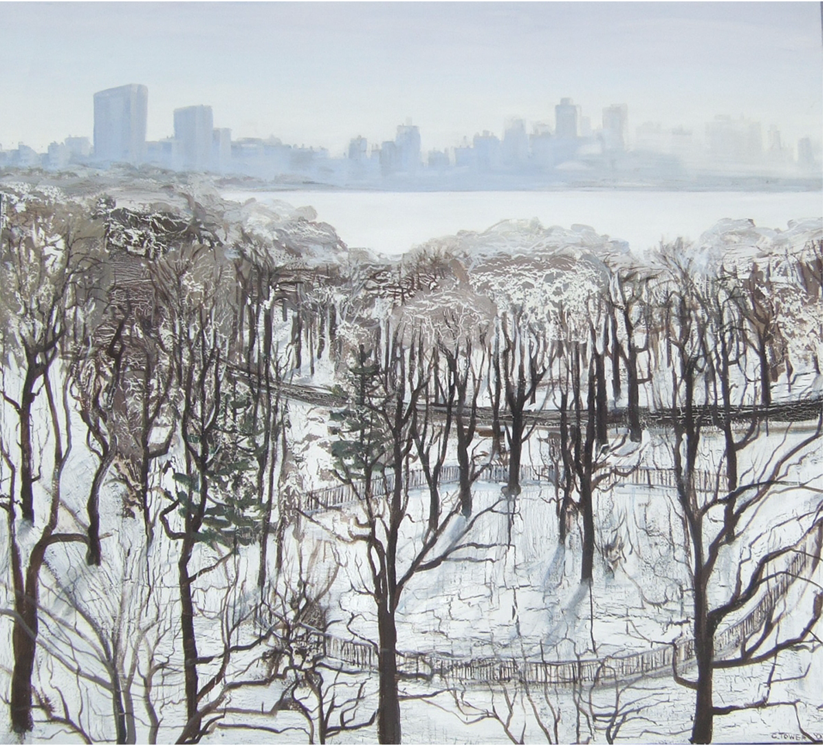 "Central Park, Winter"
2003
oil and acrylic on canvas
68" x 74" 