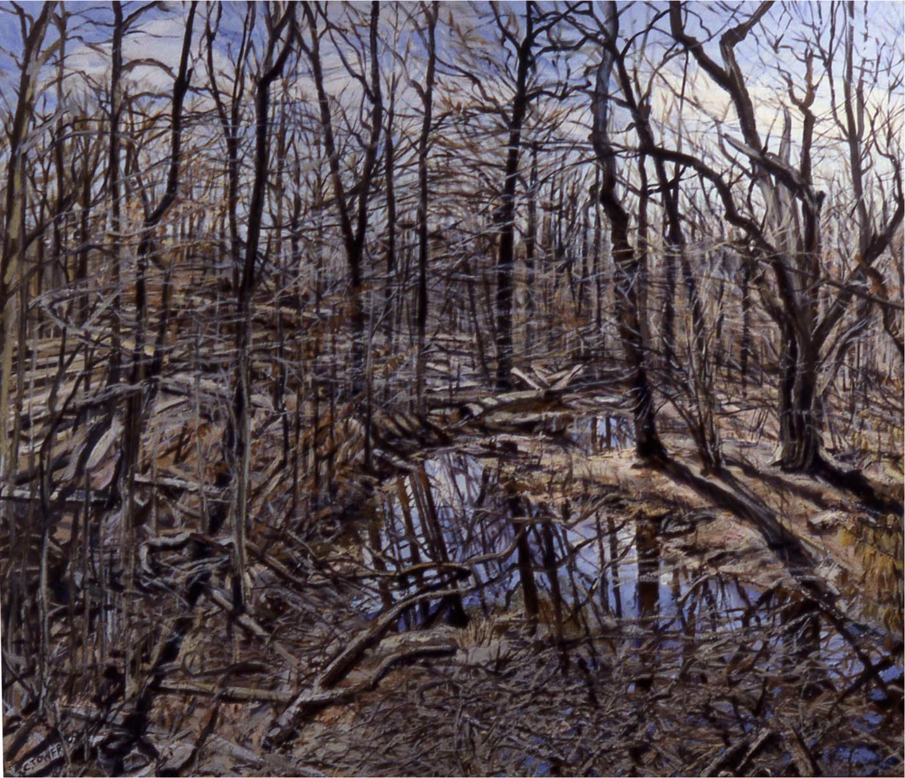 "ZuWalick's Winter Woods", 68 x 72, oil on canvas