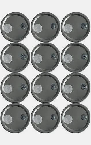 Wide mouth jar cultivation lids with injection port (12 Pack)