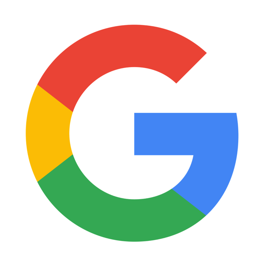 Google logo with a colorful G composed of blue, red, yellow, and green segments.