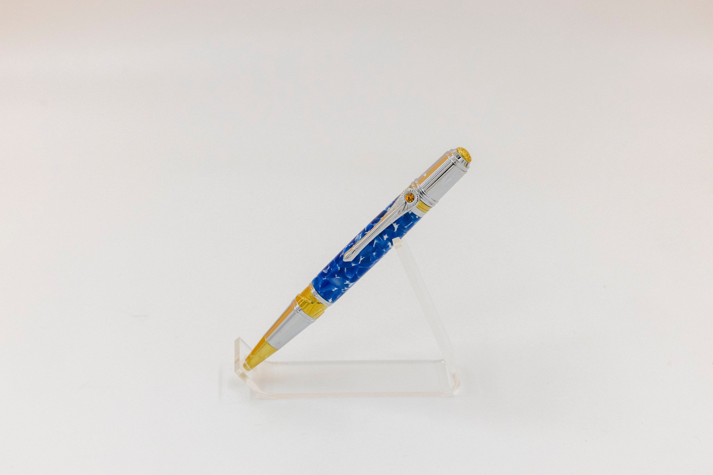 Blue & White Ballpoint Pen