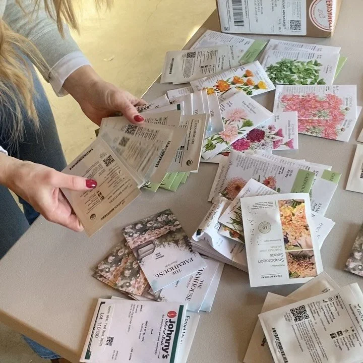 Sorting seeds and sowing our first trays of the year! 👩🏼&zwj;🌾