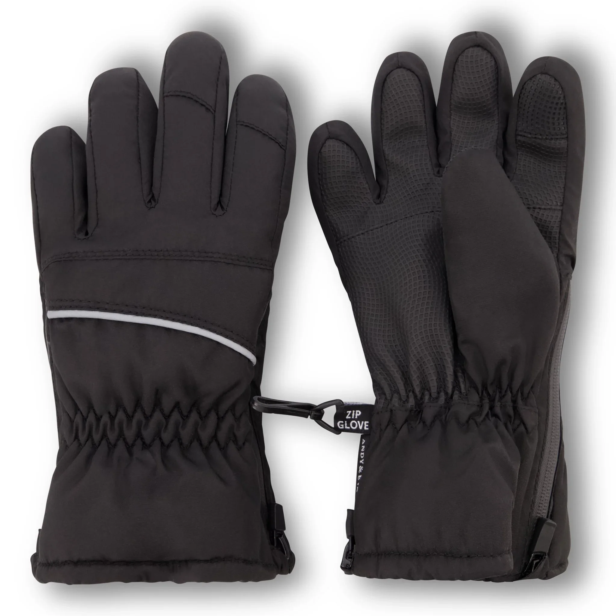 A&E black gloves front:back.webp