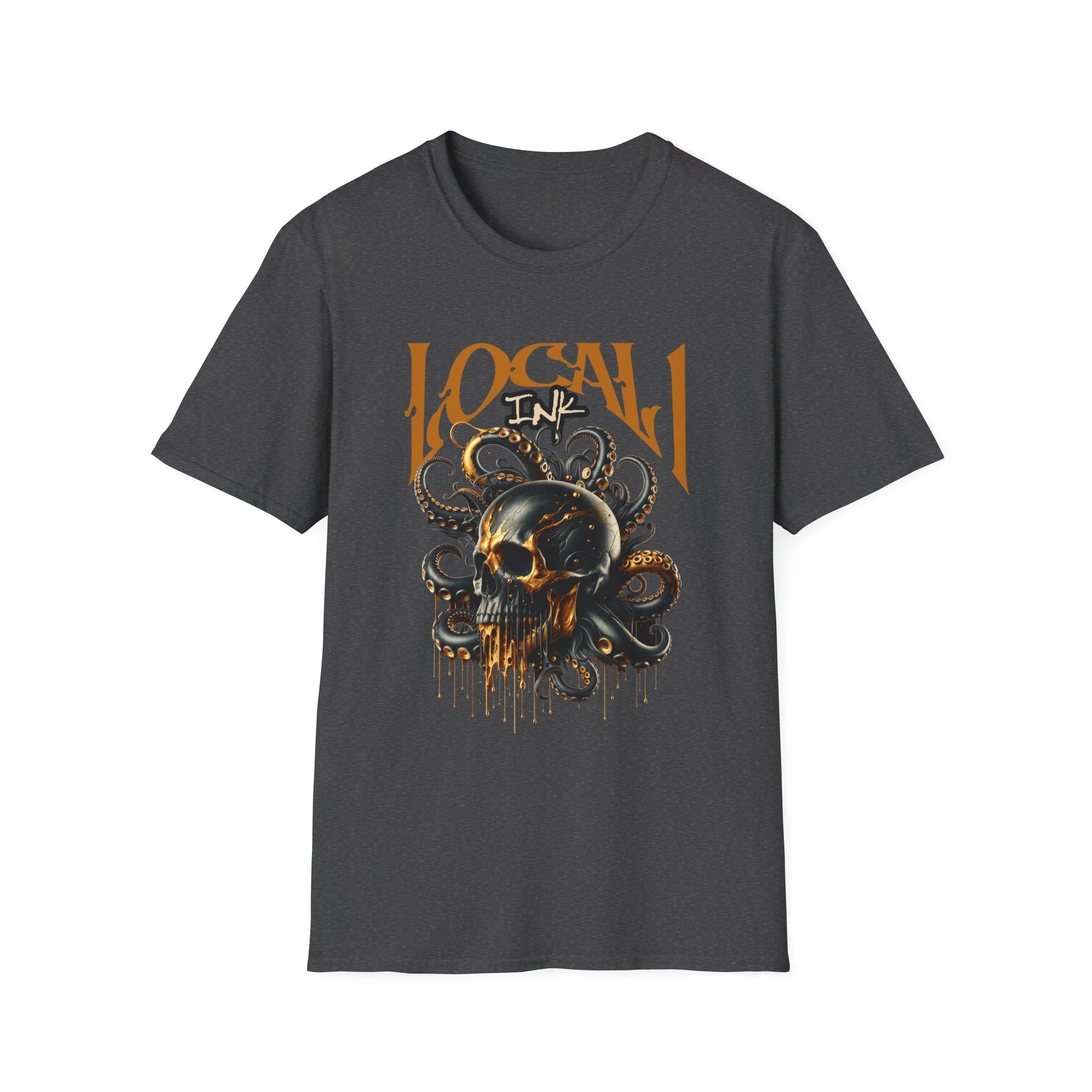 Skull and Octopus T-Shirt | Local Ink Dripping Skull Art