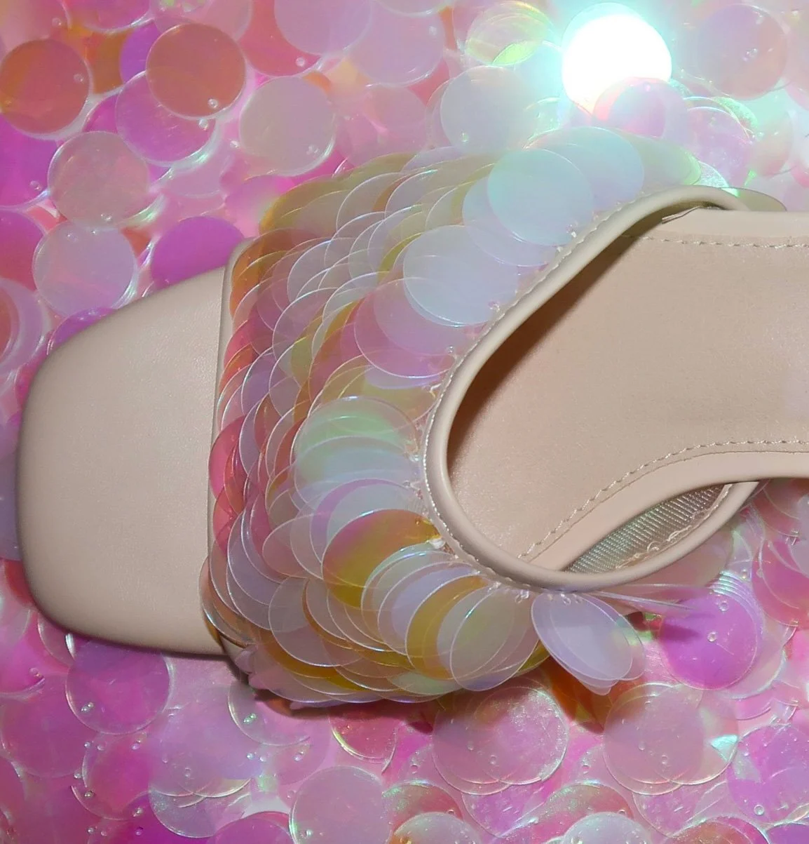 embellished heels in opal