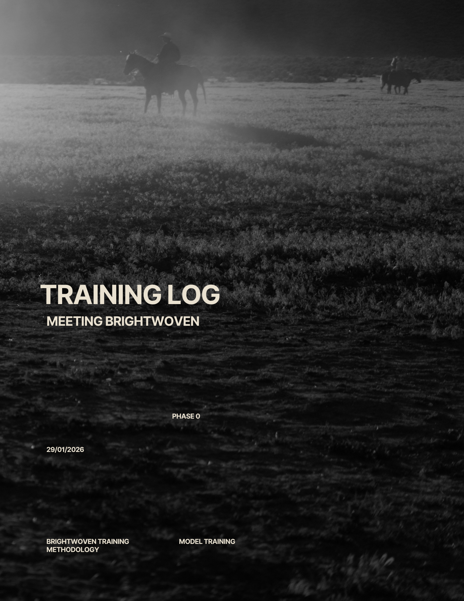 phase-0 training log: meeting brightwoven