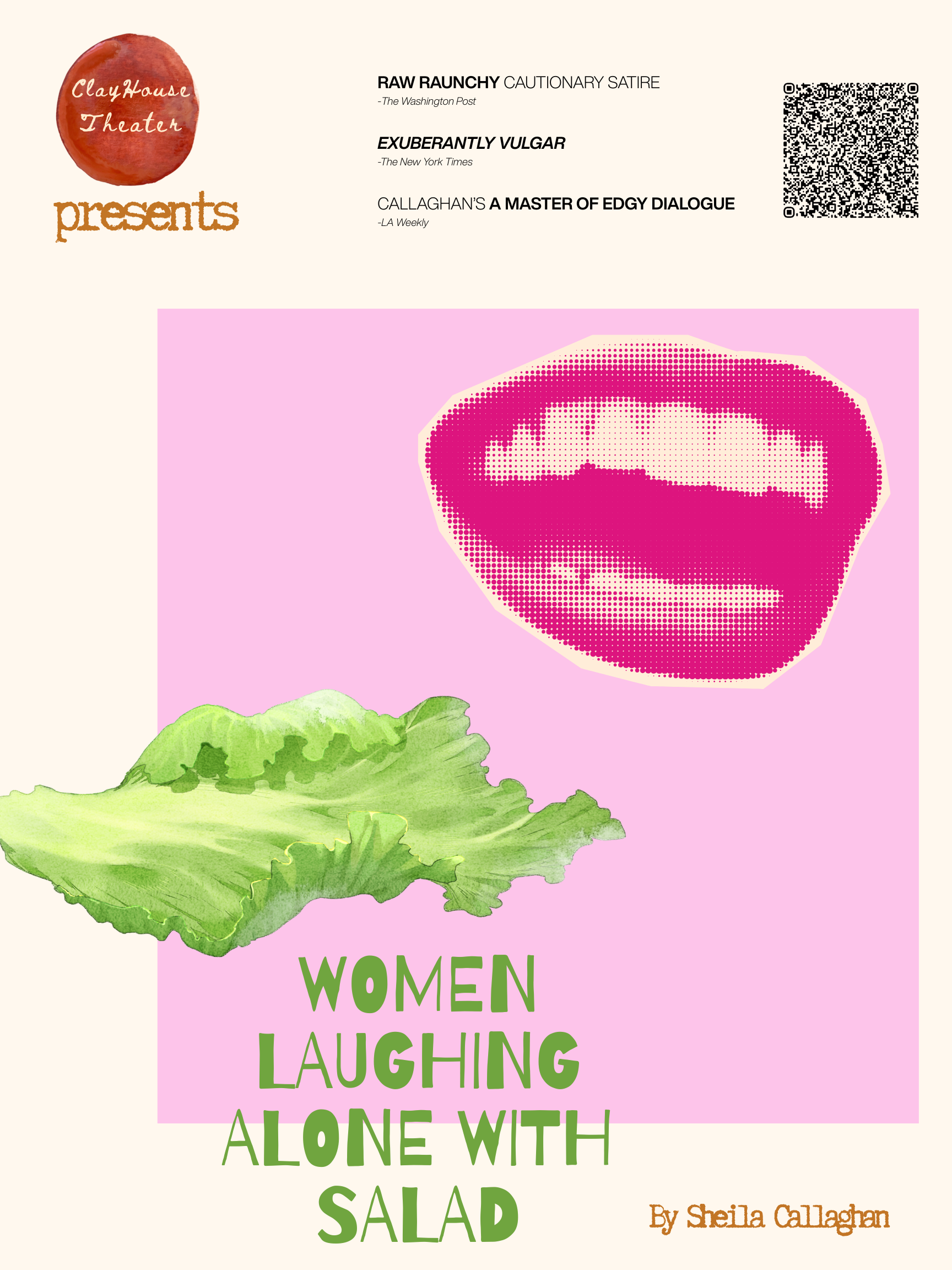 Women Laughing Alone With Salad